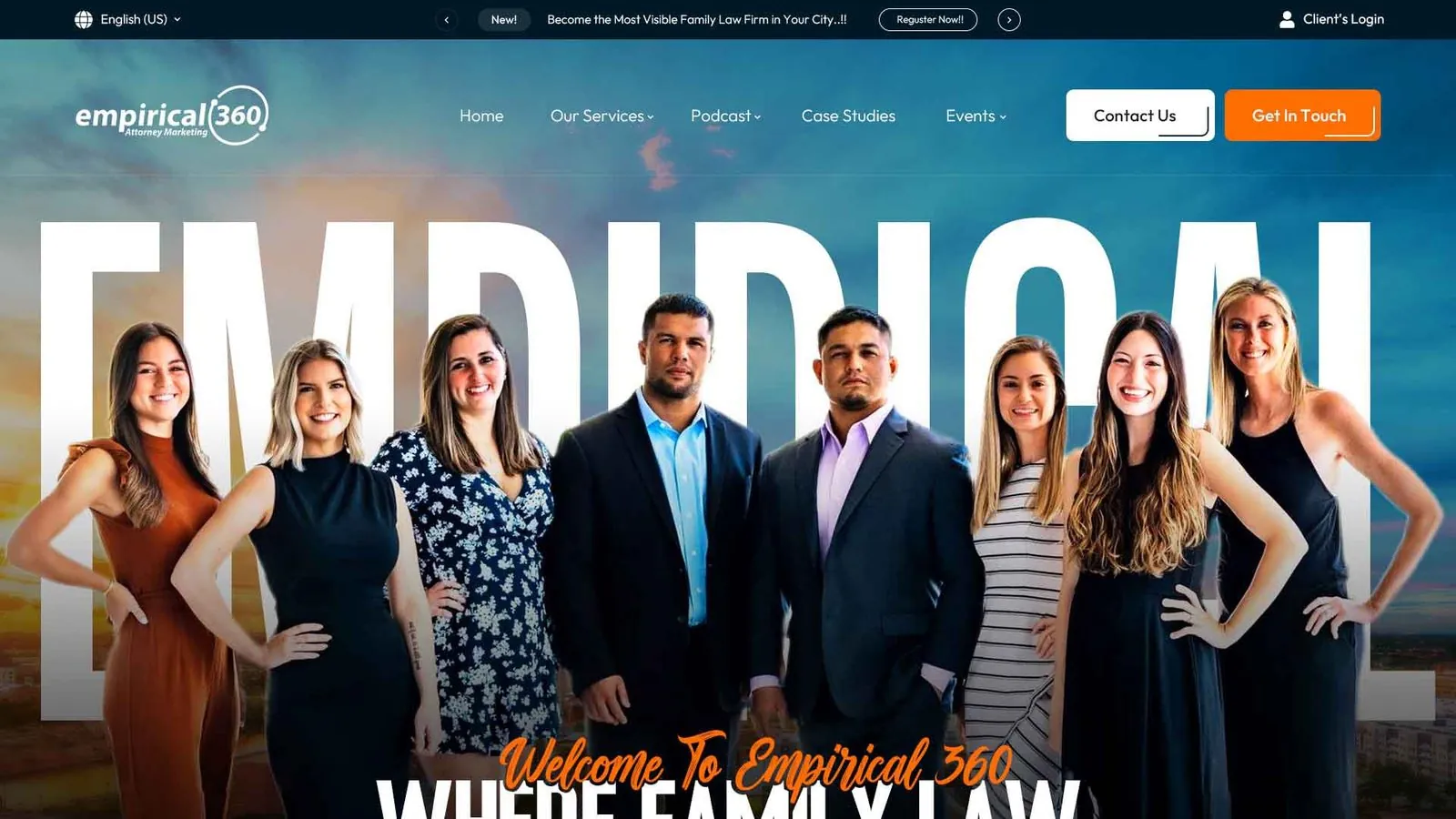 Empirical 360 website design